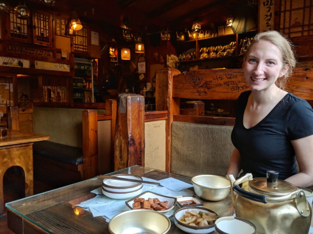 At a Restaurant in Seoul, South Korea