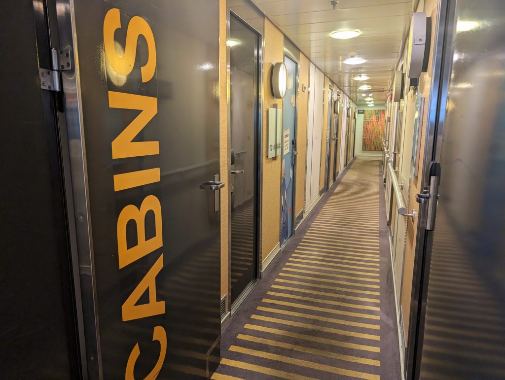 Blue Star Ferries Cabin Hallway
