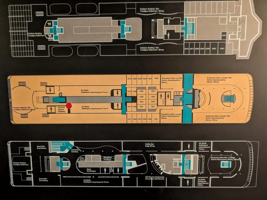 Blue Star Ferries Map