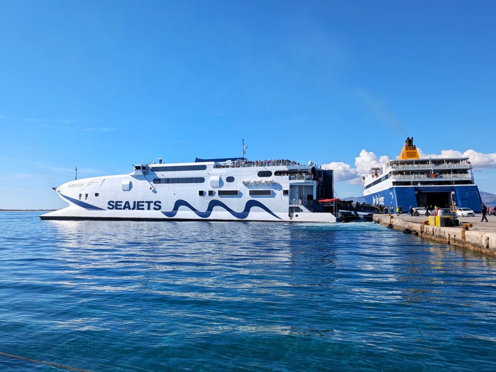 Seajets Eurochampion Jet at Naxos Island Port