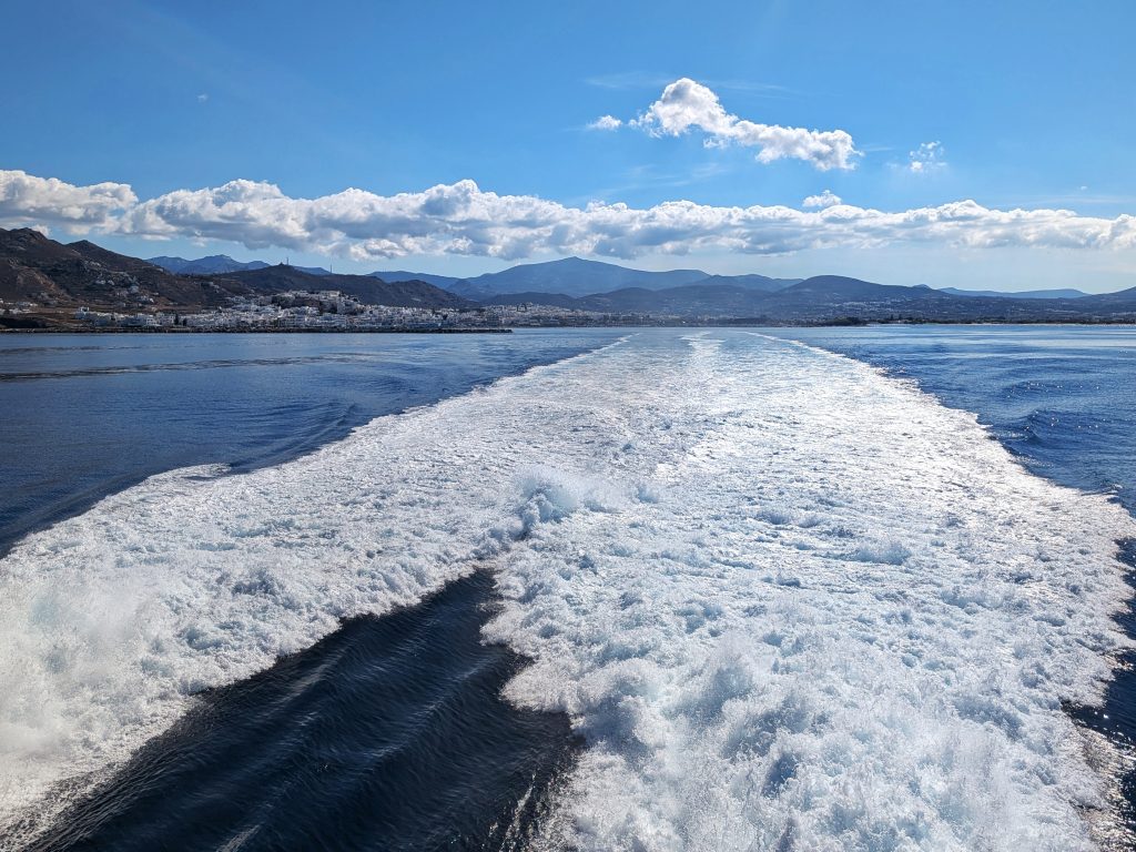 Seajets View from the back of the ferry