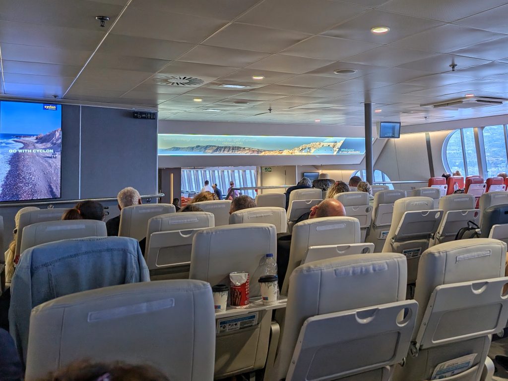 Seajets Front of Ferry Standard Seats