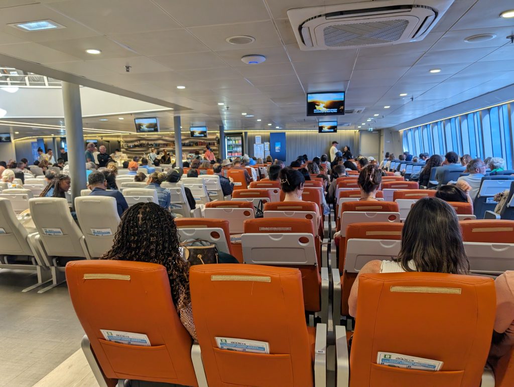 Seajets Front of Ferry Standard Seats