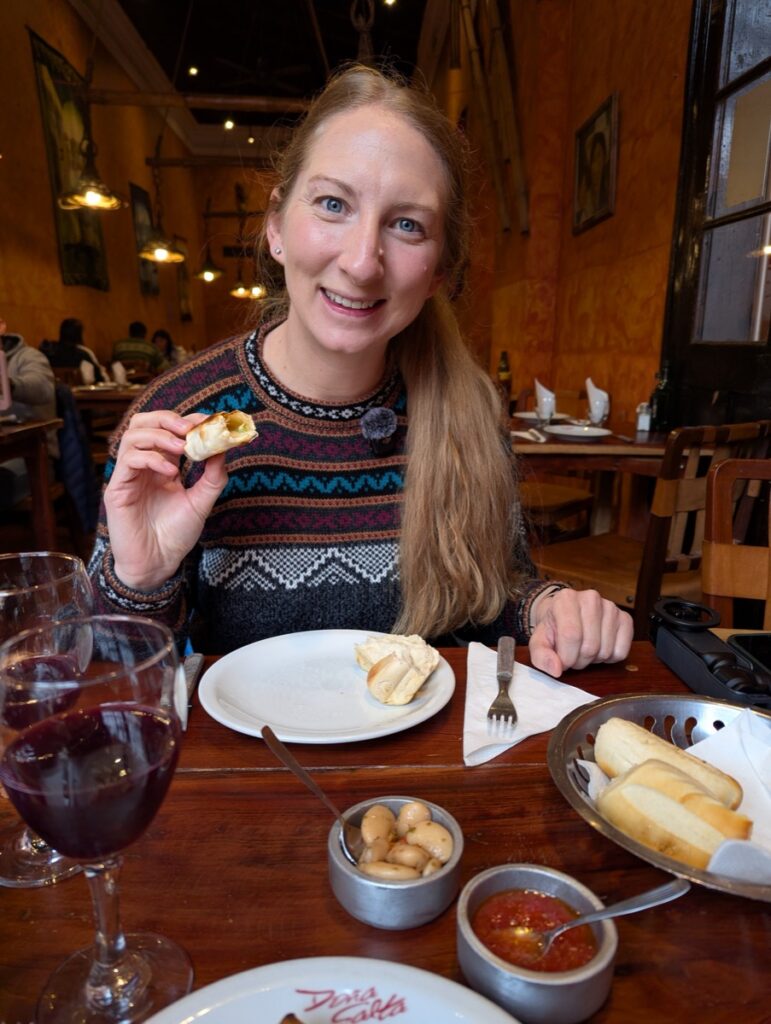 Eating an Empanada at Dona Salta