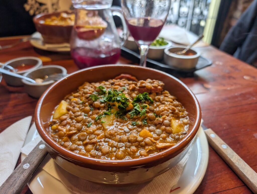 Lentejas at Dona Salta Restaurant