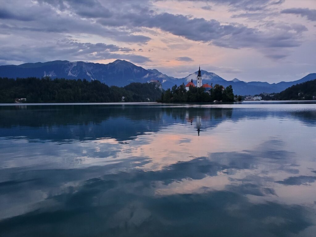 Sunset around Lake Bled