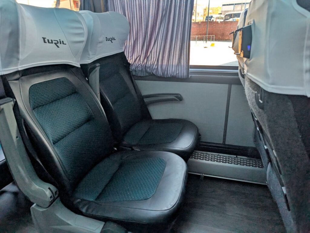 Bus Seats on a Turil bus in Uruguay
